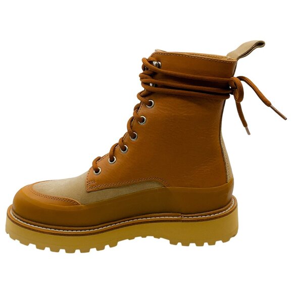 Ulla Johnson Sand Suede / Brown Leather Etna Boots - Picture 3 of 8